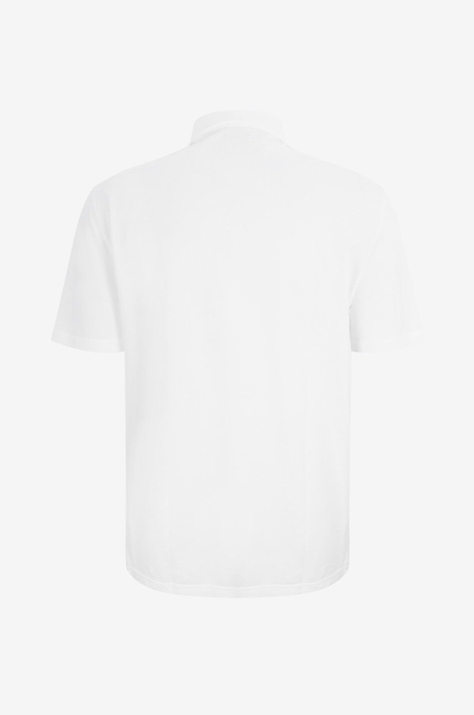FEDELI Dusty cotton jersey short-sleeved polo shirt Men WHITE 2