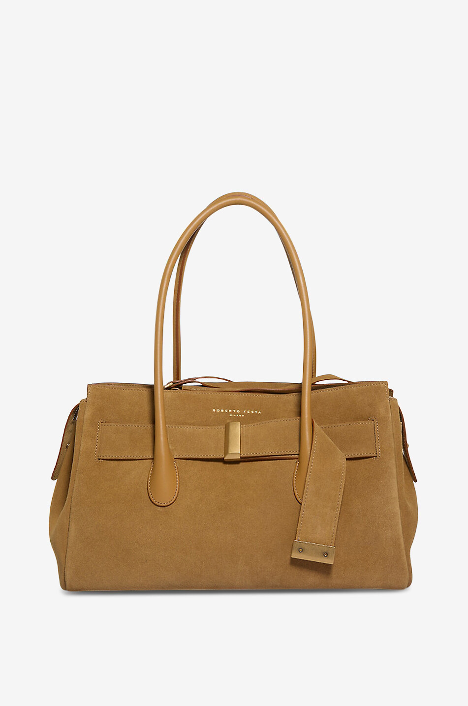 Wildleder-Schultertasche Emeralda Light