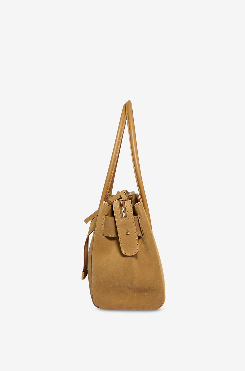 ROBERTO FESTA X BONGÉNIE Wildleder-Schultertasche Emeralda Light Damen BEIGE 4
