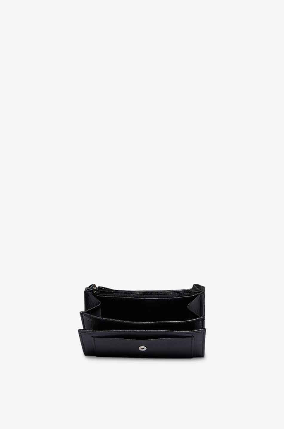 BERTHILLE Paris rectangular compact wallet in grained leather Women BLACK 2