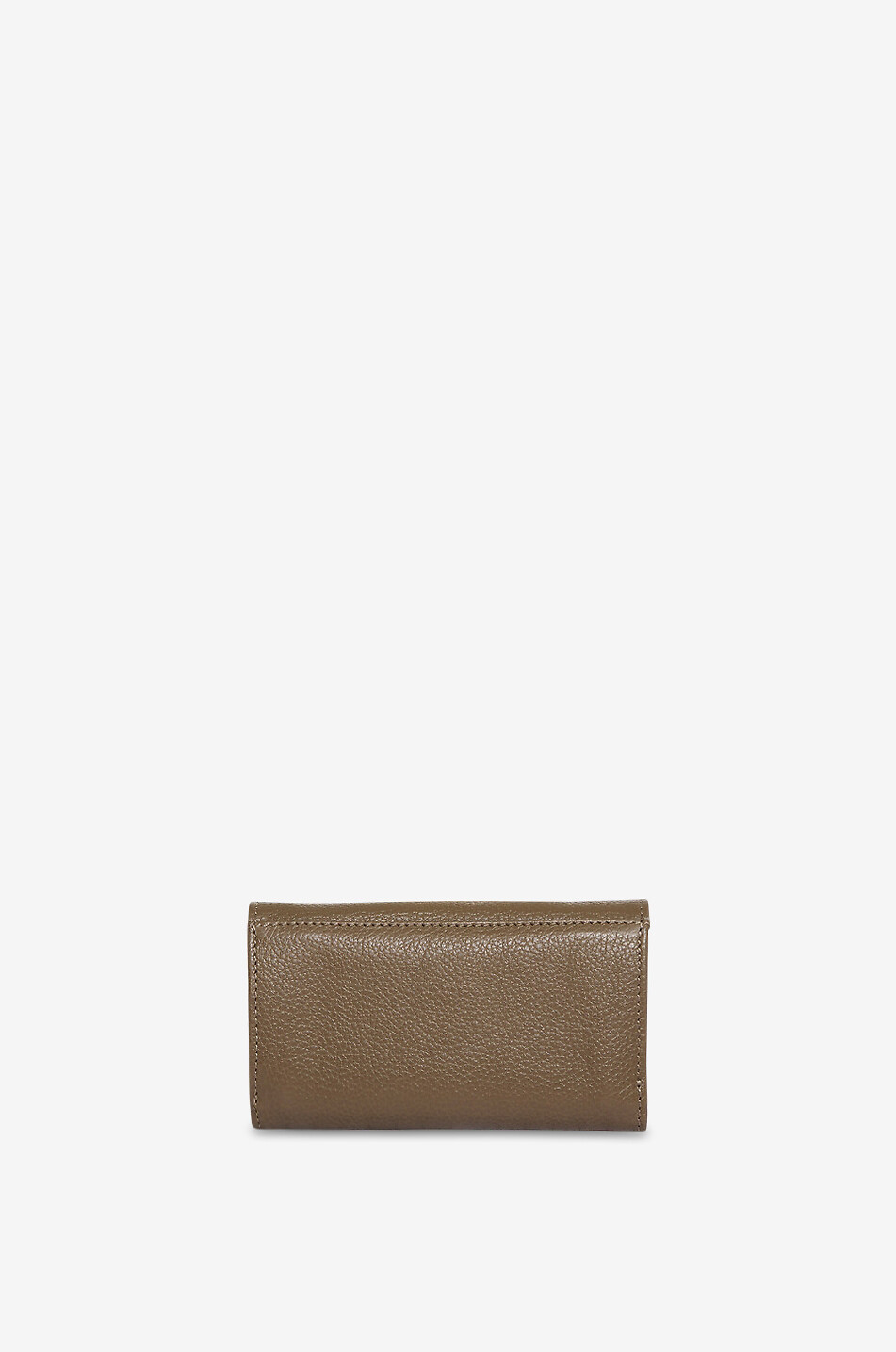 BERTHILLE Paris rectangular compact wallet in grained leather Women BROWN 3