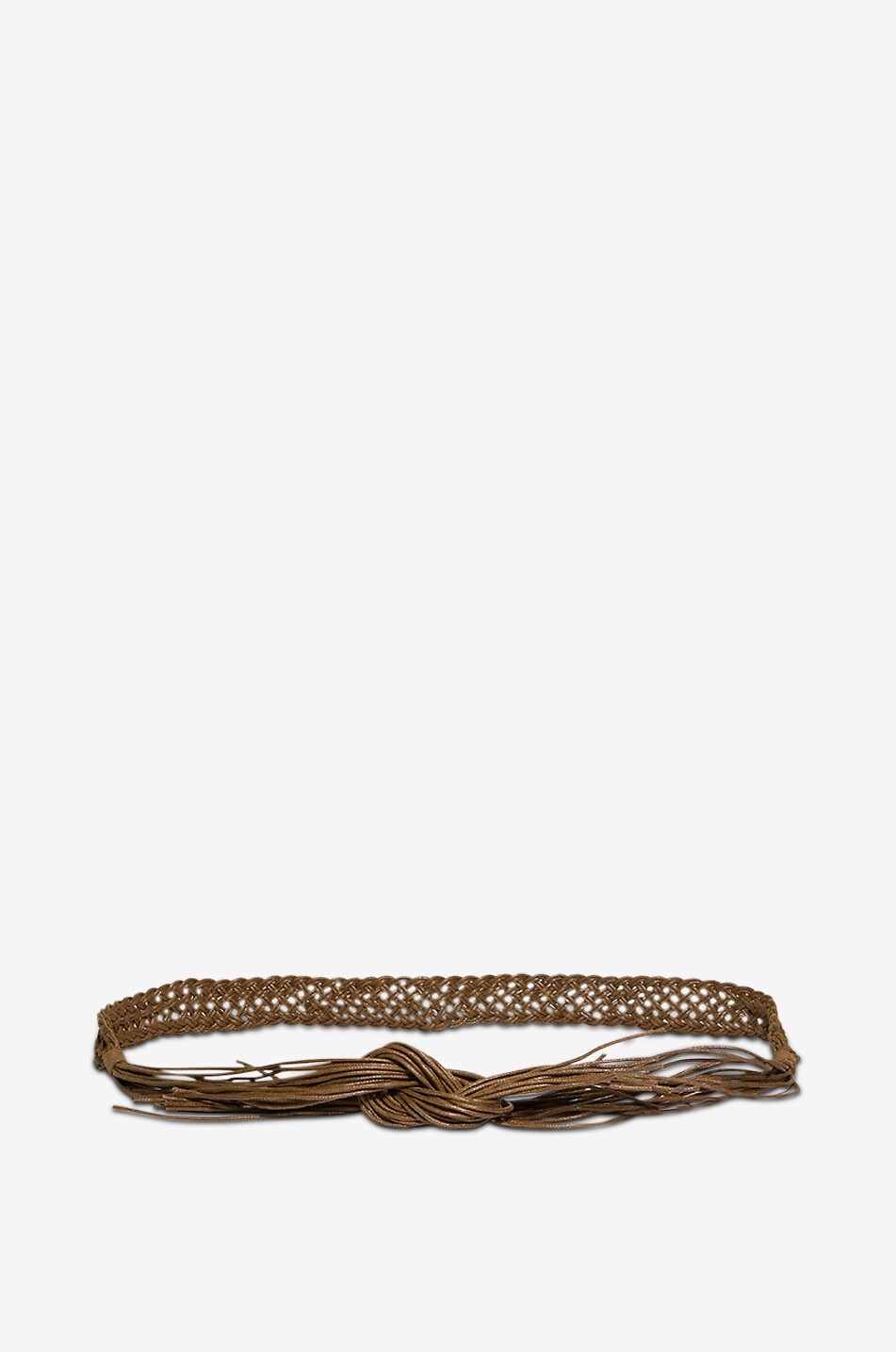 Cotton braided self-tie belt - 35 mm