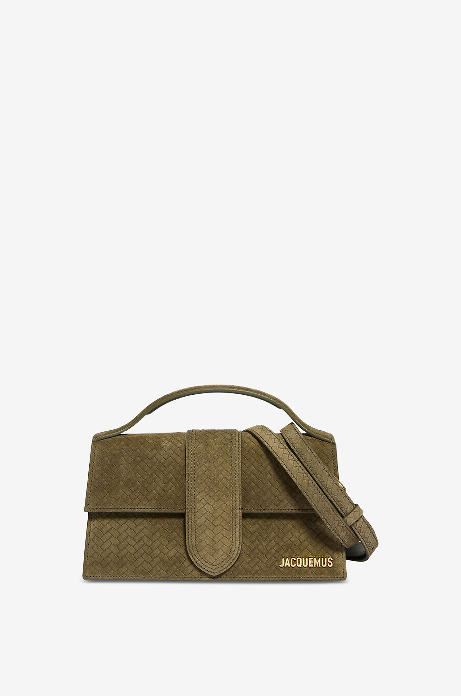 JACQUEMUS Rechteckige Handtasche aus Leder Le Grand Bambino Damen KHAKI 1