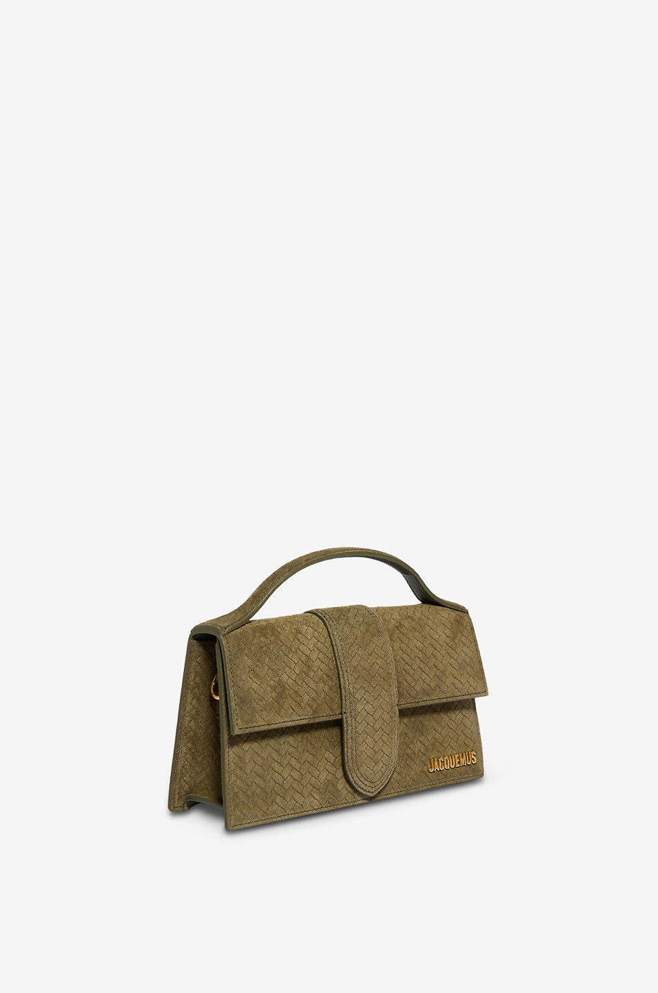 JACQUEMUS Rechteckige Handtasche aus Leder Le Grand Bambino Damen KHAKI 2