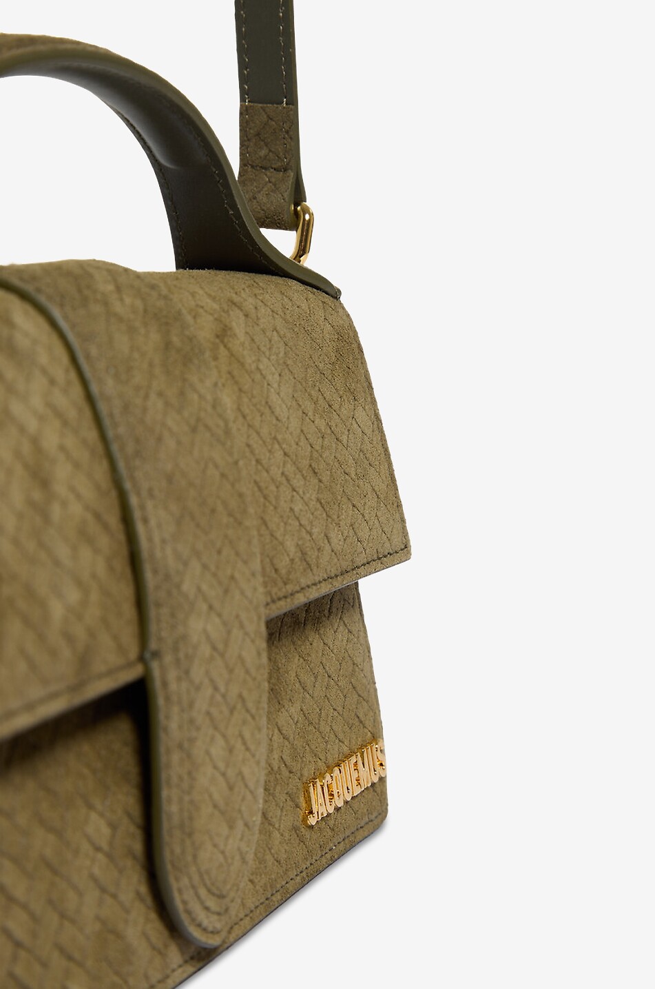 JACQUEMUS Rechteckige Handtasche aus Leder Le Grand Bambino Damen KHAKI 6