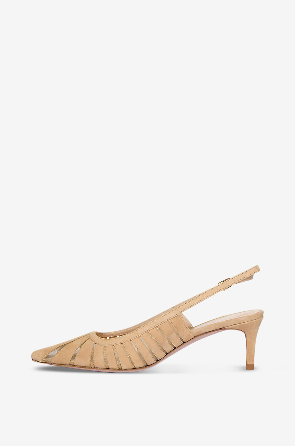ROBERTO FESTA X BONGÉNIE Fenice suede pointed-toe court shoes Women BEIGE 3