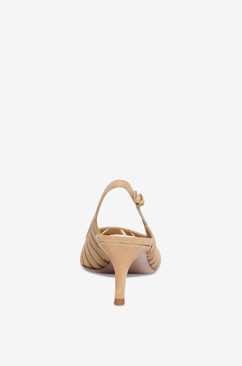ROBERTO FESTA X BONGÉNIE Fenice suede pointed-toe court shoes Women BEIGE 4