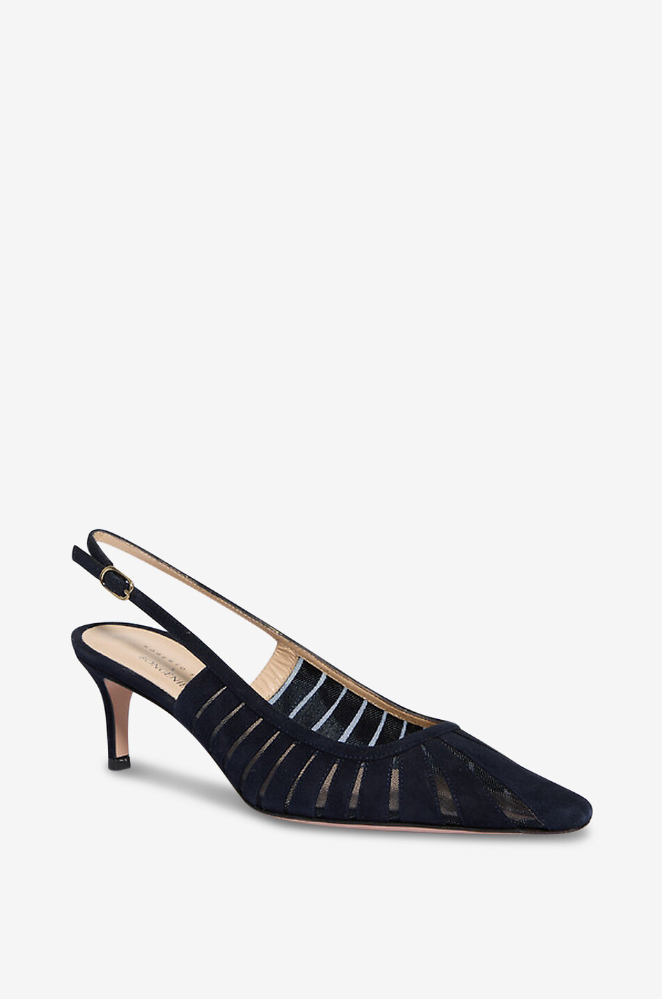 ROBERTO FESTA X BONGÉNIE Fenice suede pointed-toe court shoes Women MEDIUM BLUE 1
