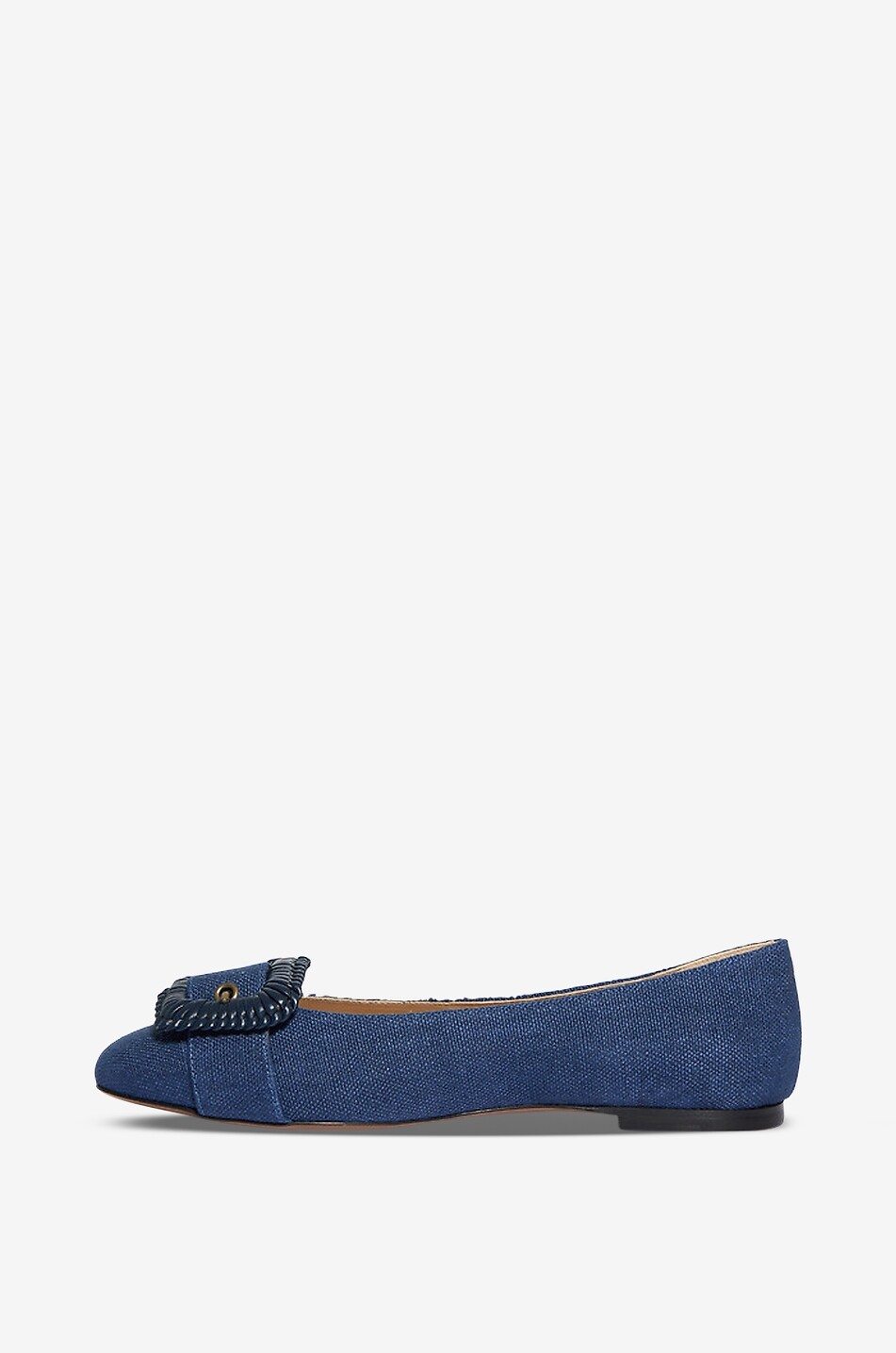 ROBERTO FESTA X BONGÉNIE Ballerines à bout rond en toile Eteo Panama Femme BLEU 3