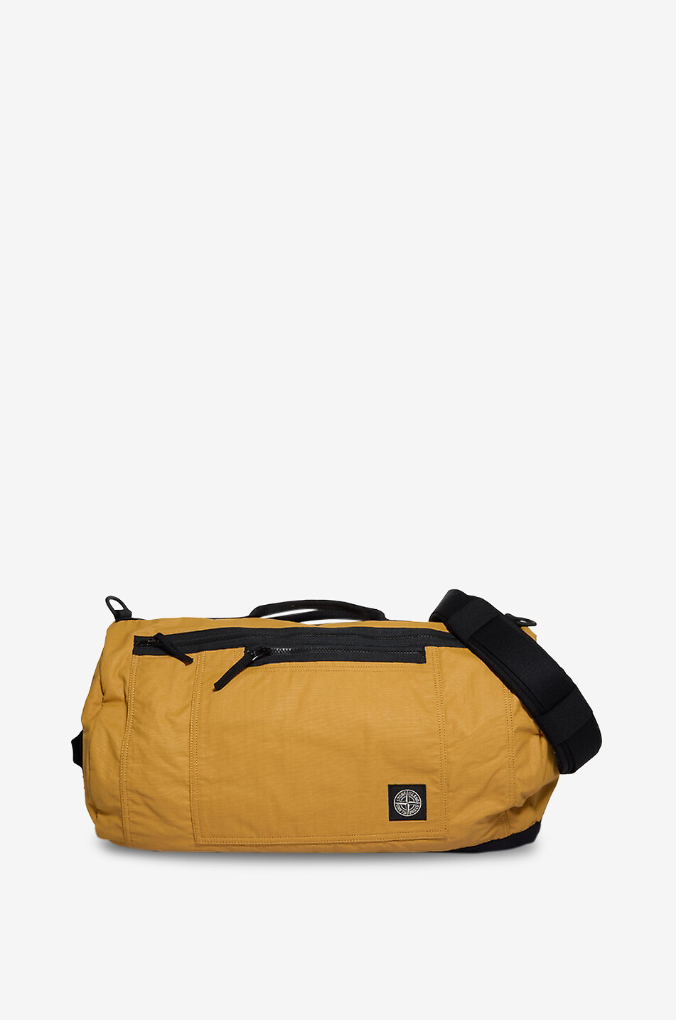 STONE ISLAND 9200033 Double Coated Cotton Ripstop cylindrical cotton duffle bag Men YELLOW 1