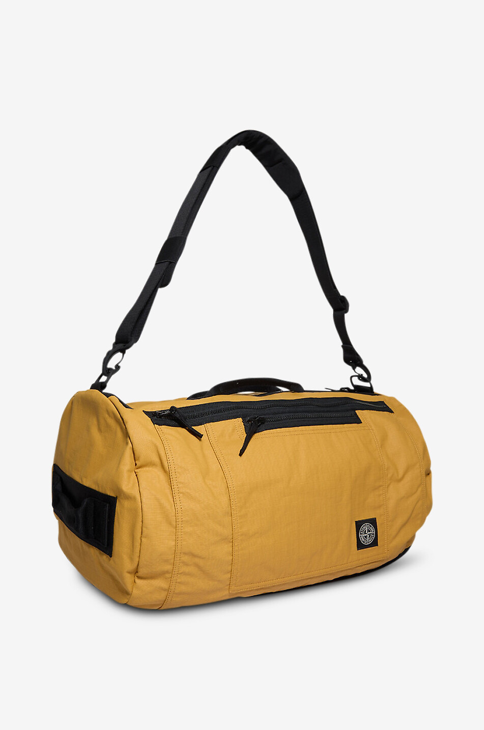 STONE ISLAND 9200033 Double Coated Cotton Ripstop cylindrical cotton duffle bag Men YELLOW 2