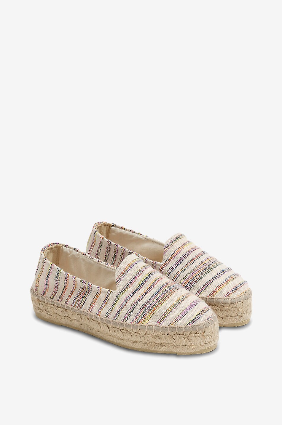 Striped cotton canvas espadrilles with double sole