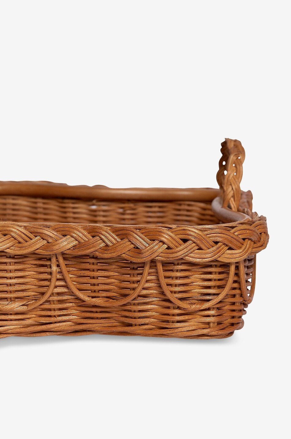 SHARLAND ENGLAND Plateau tressé en rotin Hadley Maison MARRON 6