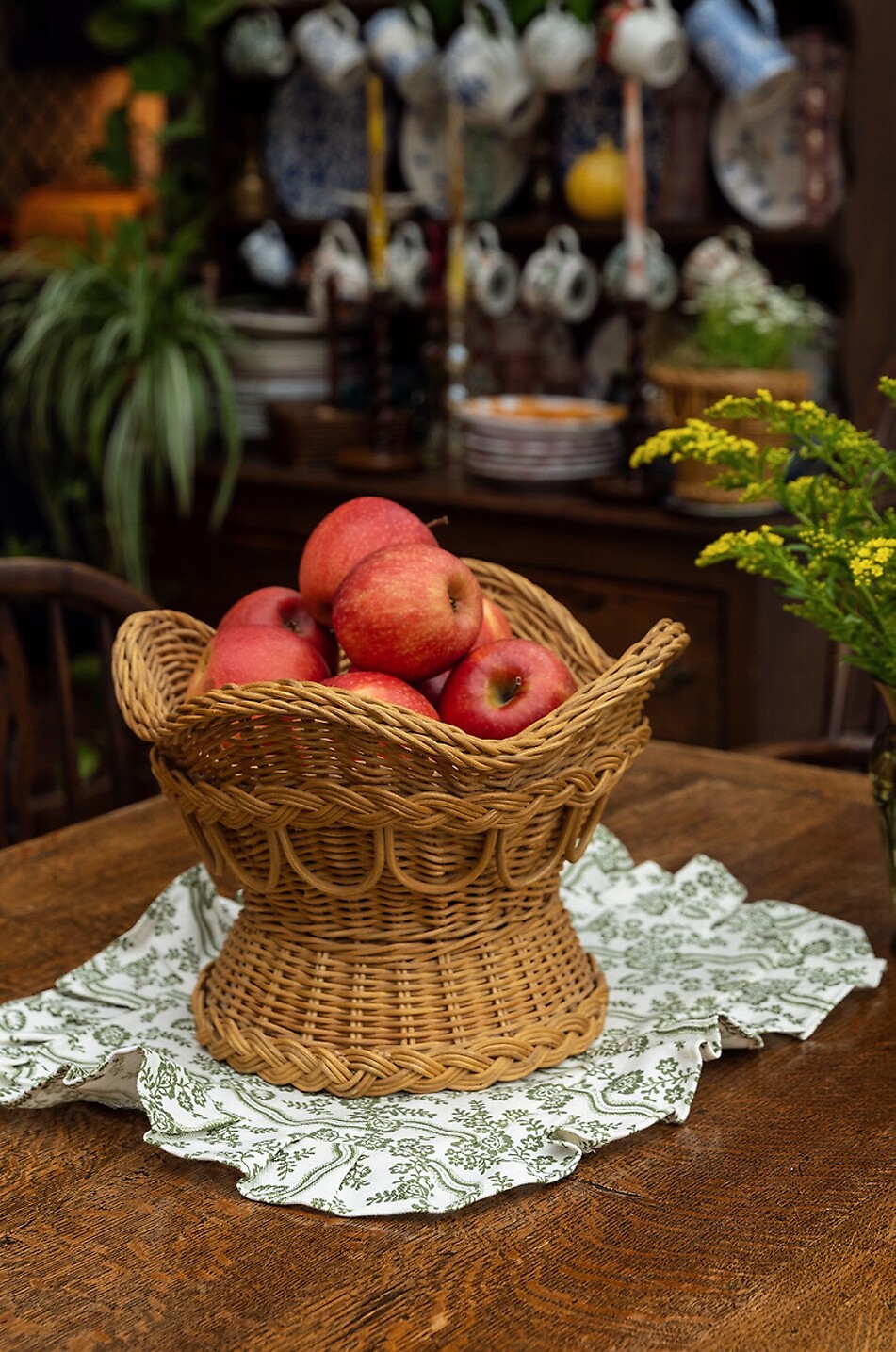 SHARLAND ENGLAND Amandine rounded rattan fruit basket Home BROWN 3
