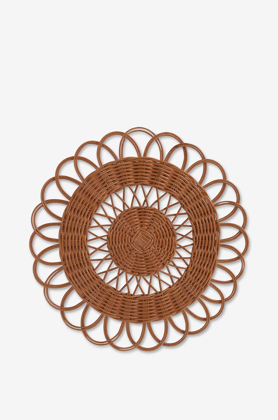 SHARLAND ENGLAND Runder Tischset aus Rattan Rattan Haus BRAUN 1