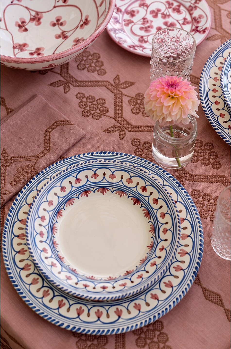 SHARLAND ENGLAND Honor patterned clay round soup plate Home MULTI COLOURED 5