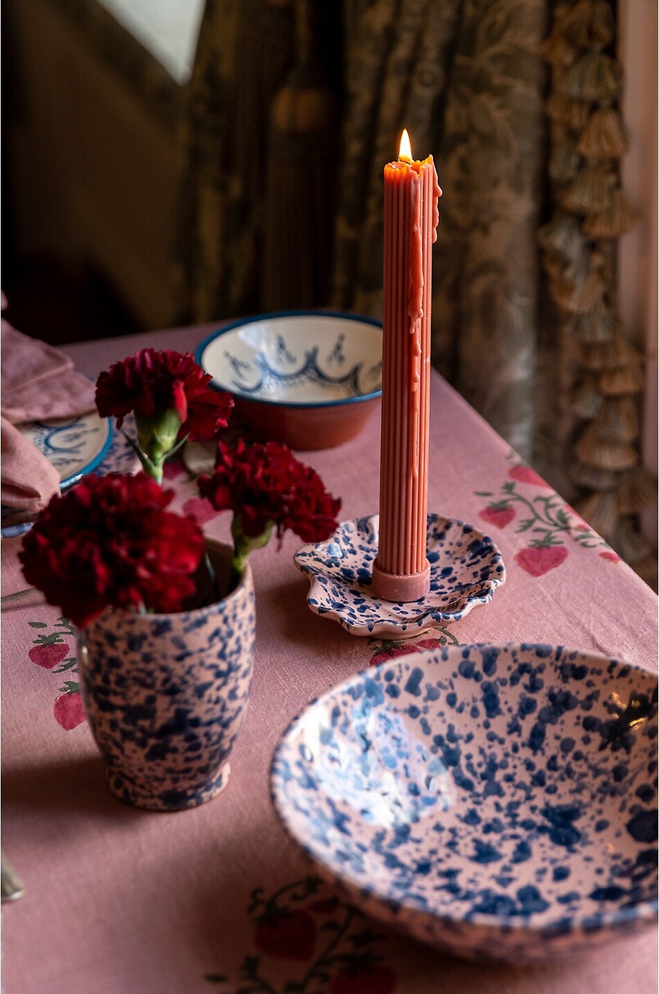 SHARLAND ENGLAND Splatter speckled clay round soup plate Home MULTI COLOURED 3