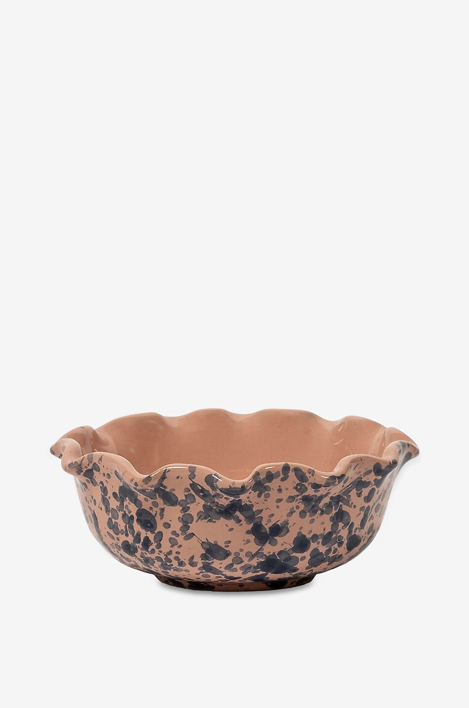 SHARLAND ENGLAND Splatter Scallop Pink and Blue speckled clay bowl Home MULTI COLOURED 1
