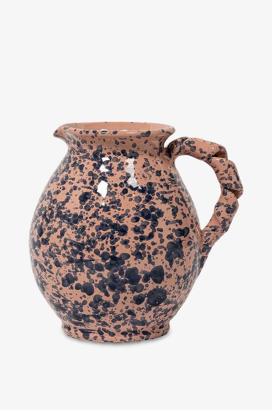 Carafe en argile motif fantaisie Splatter Cigno Pink and Blue