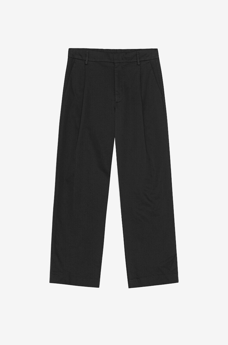NN07 Kay pleated straight-leg cotton trousers Men BLACK 1