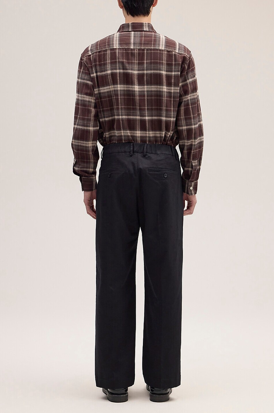 NN07 Kay pleated straight-leg cotton trousers Men BLACK 3
