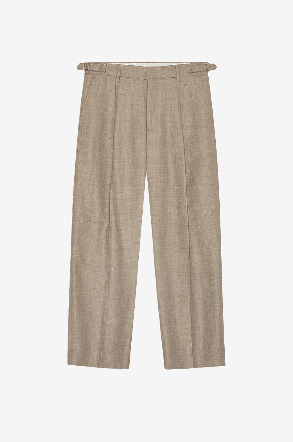 Gerade Bundfaltenhose aus Leinen und Wolle Kay