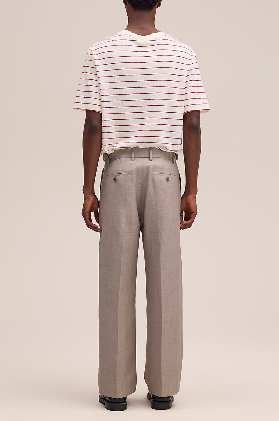 NN07 Gerade Bundfaltenhose aus Leinen und Wolle Kay Herren KHAKI 3