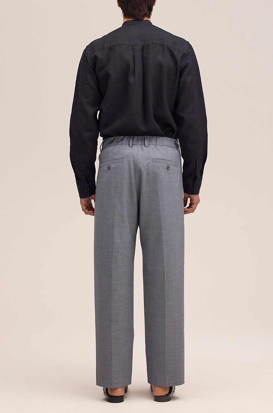 NN07 Kay pleated straight-leg trousers in blended wool Men GREY 3