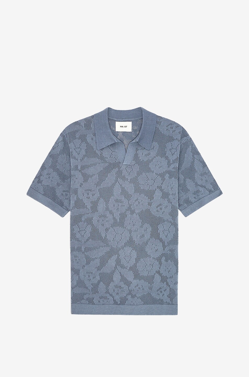 Ryan cotton polo with decorative motif
