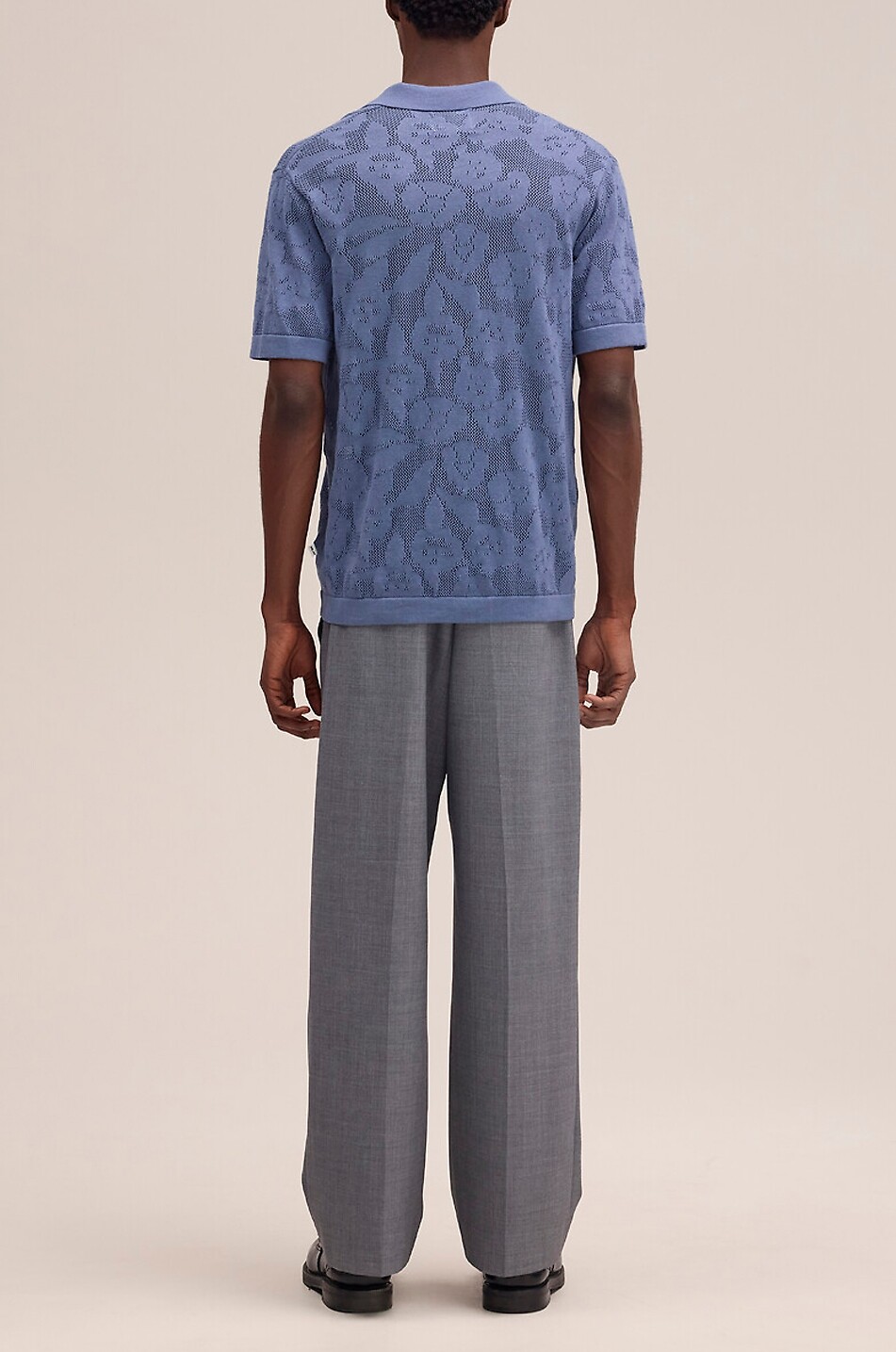 NN07 Ryan cotton polo with decorative motif Men BLUE 3