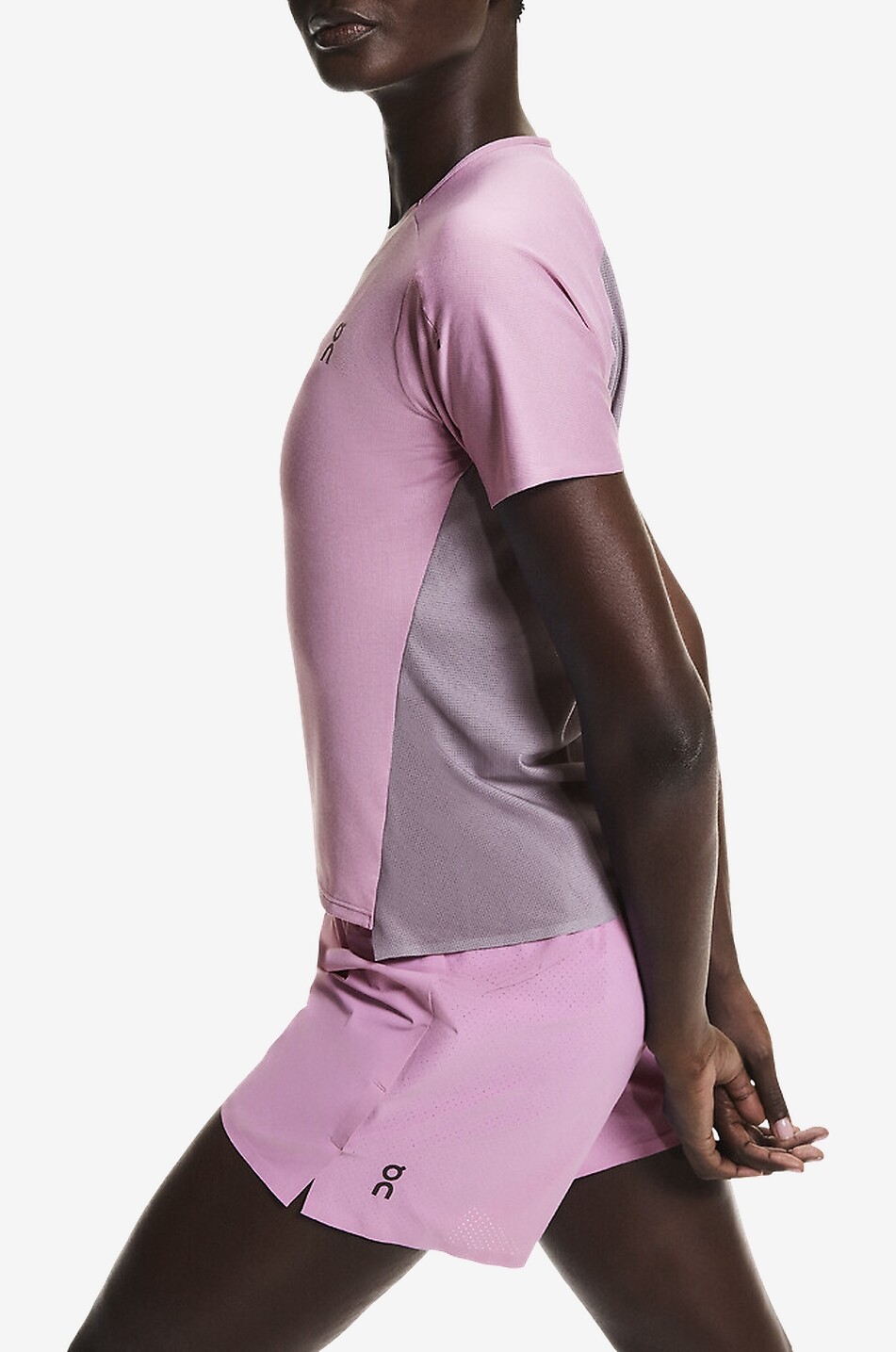 ON T-shirt à manches courtes en tissu technique Performance-T Femme ROSE CLAIR 4