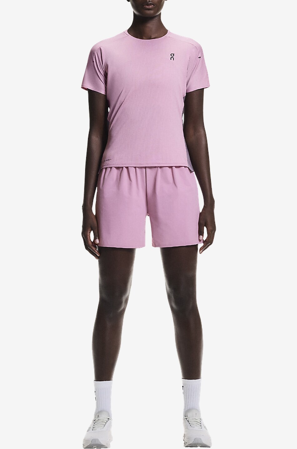 ON T-shirt à manches courtes en tissu technique Performance-T Femme ROSE CLAIR 5