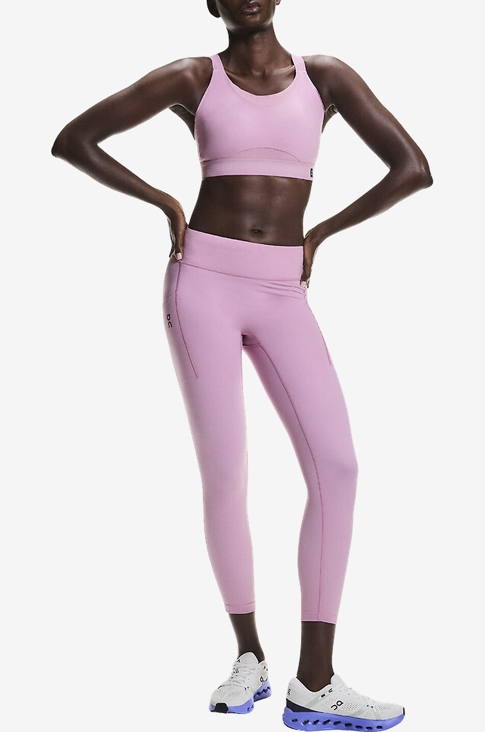 ON Collants trois quarts de course Performance Tights 7/8 Femme ROSE CLAIR 2