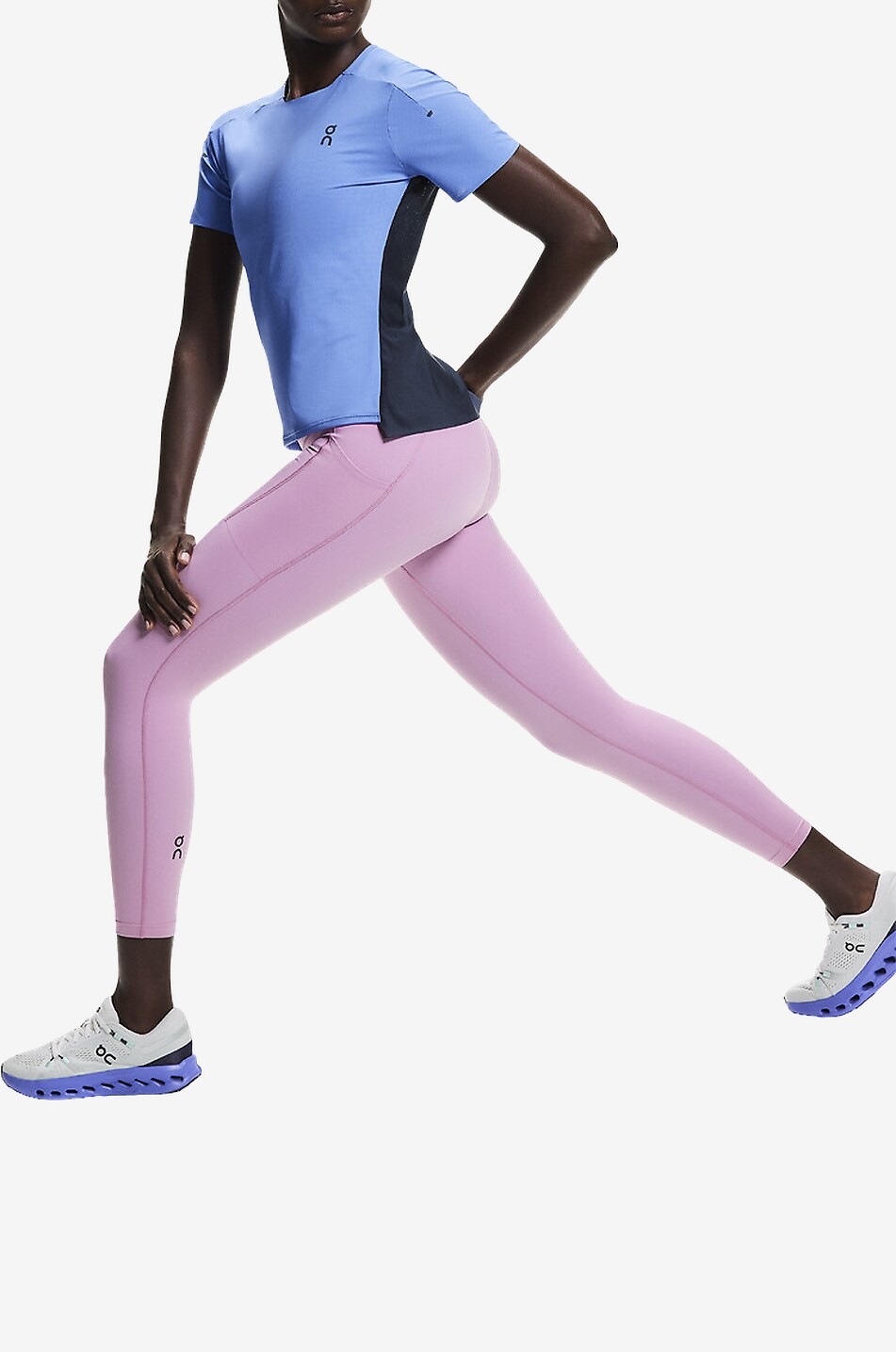 ON Collants trois quarts de course Performance Tights 7/8 Femme ROSE CLAIR 8