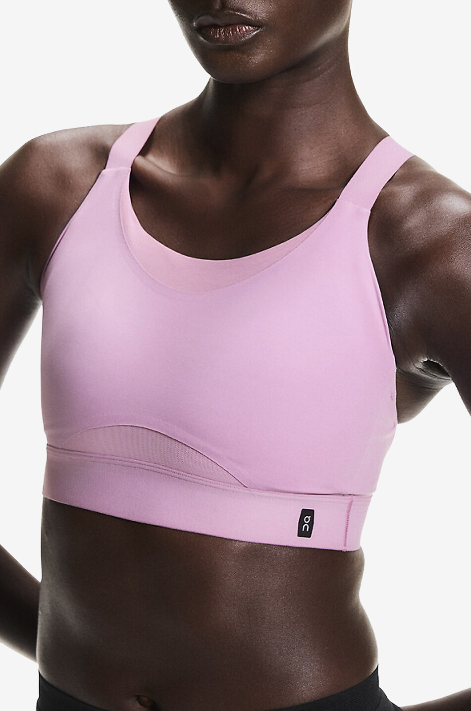 ON Brassière de sport en tissu technique Performance Bra Femme ROSE CLAIR 3