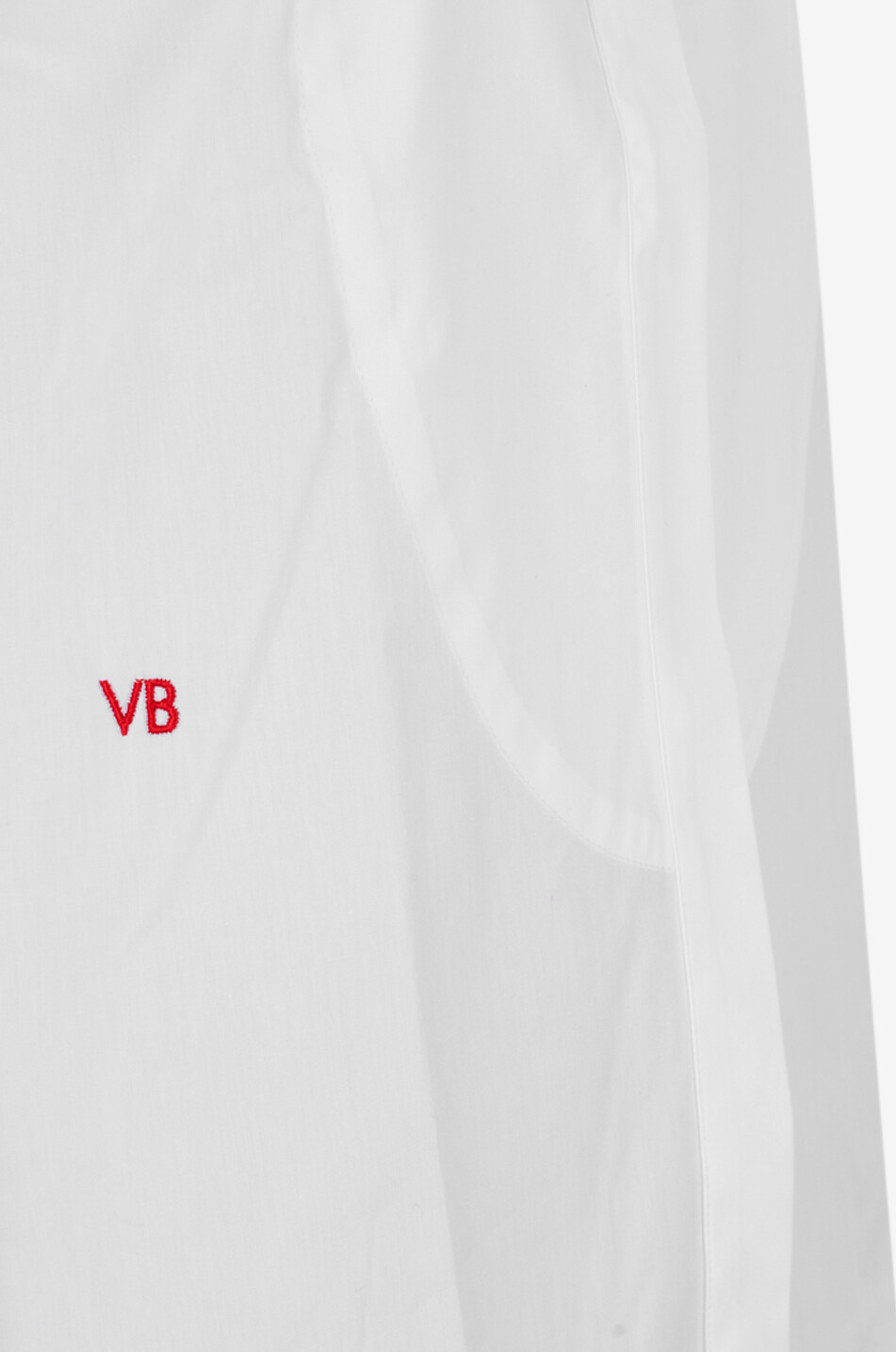 VICTORIA BECKHAM Hemd mit Mandarinkragen und Latz aus Bio-Baumwolle Damen WEISS 3