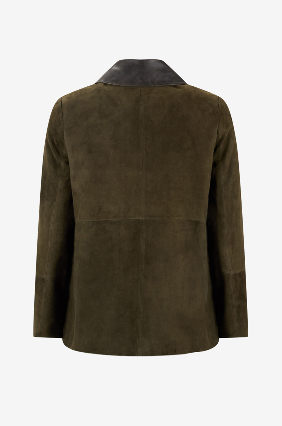 Bonnie mid-length suede shirt collar jacket
