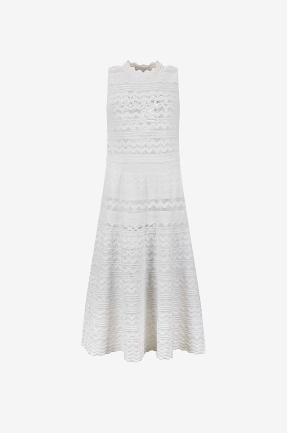 Cécilia flared cotton knit midi dress