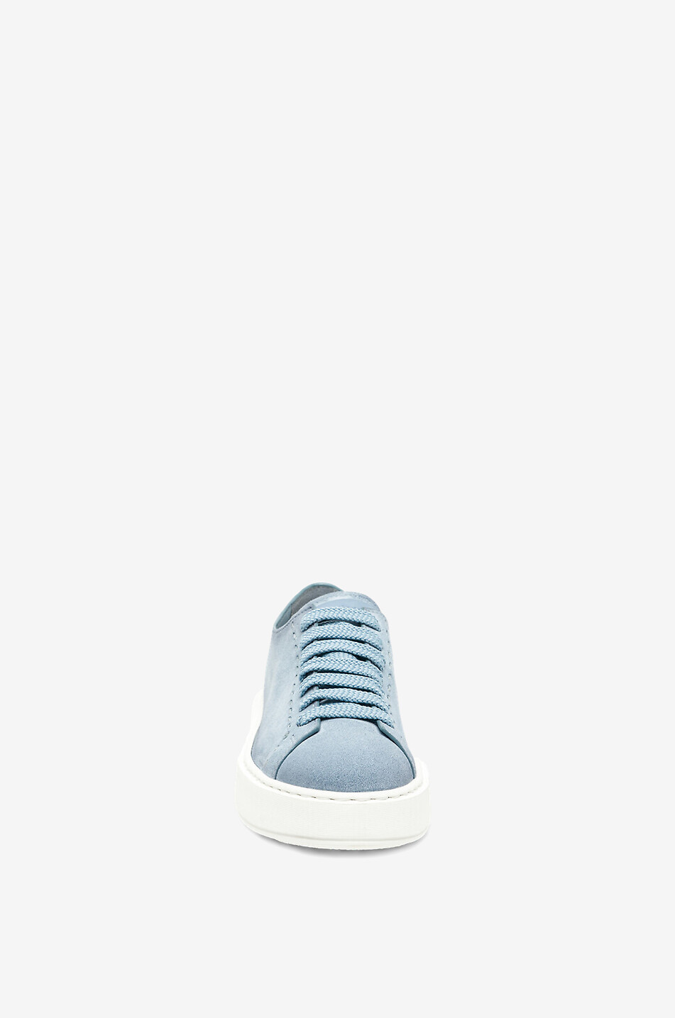 SANTONI Niedrige Schnürsneakers aus Wildleder Clean-Row Damen HELLBLAU 4