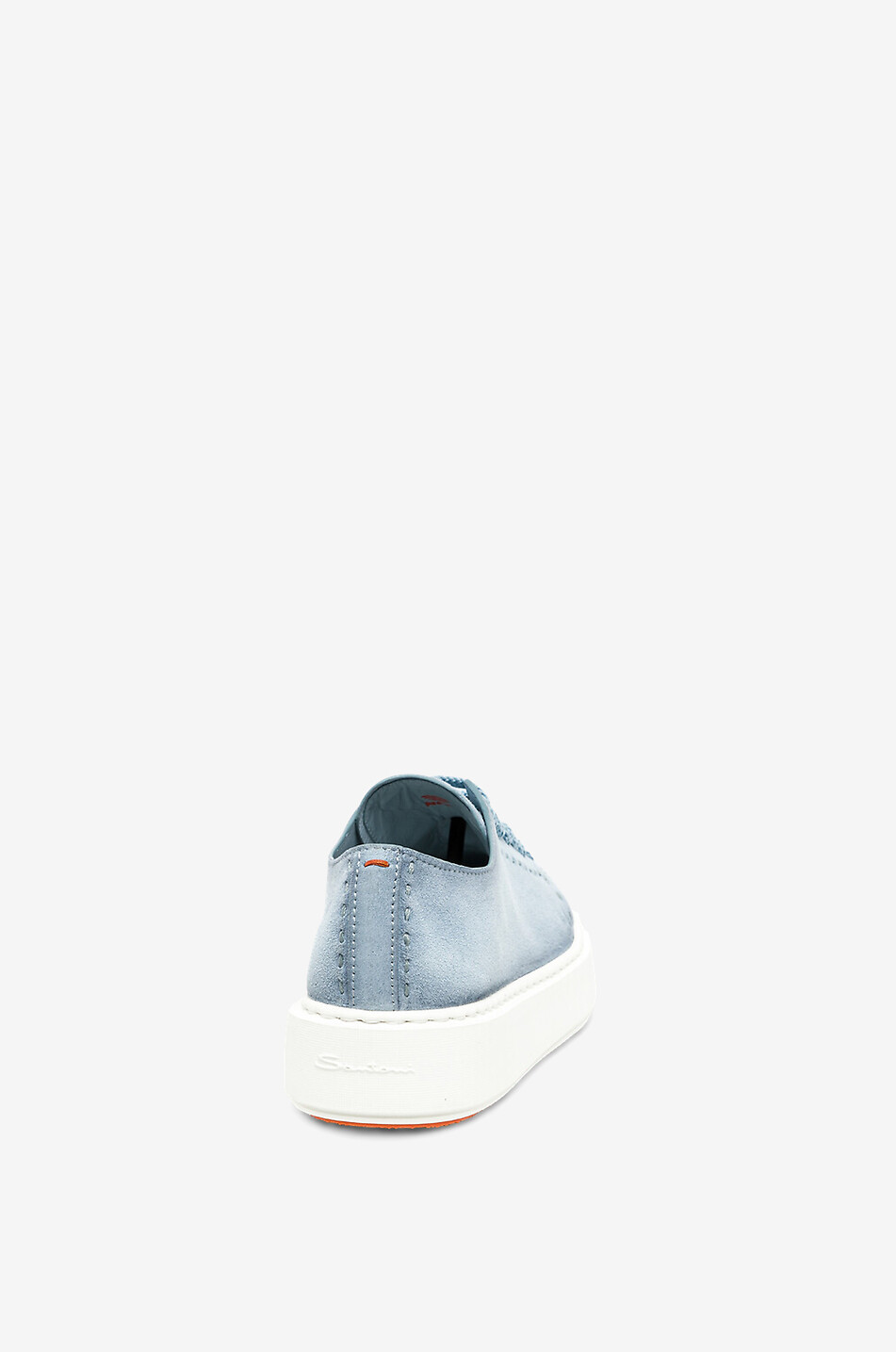 SANTONI Niedrige Schnürsneakers aus Wildleder Clean-Row Damen HELLBLAU 5