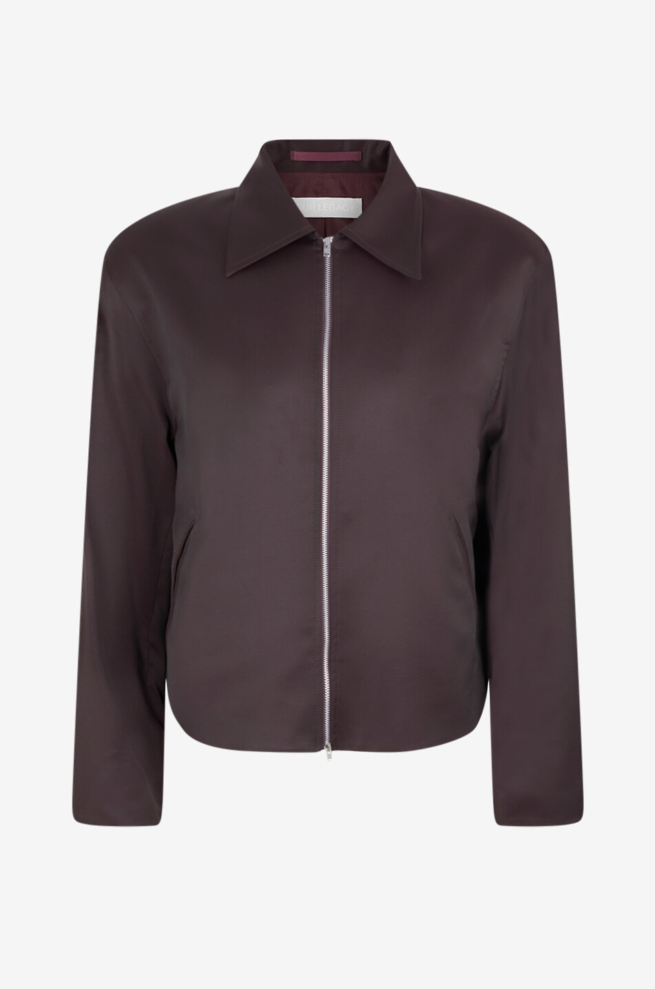 Mini Crushed Grape Formflex Weave lightweight wool blend jacket