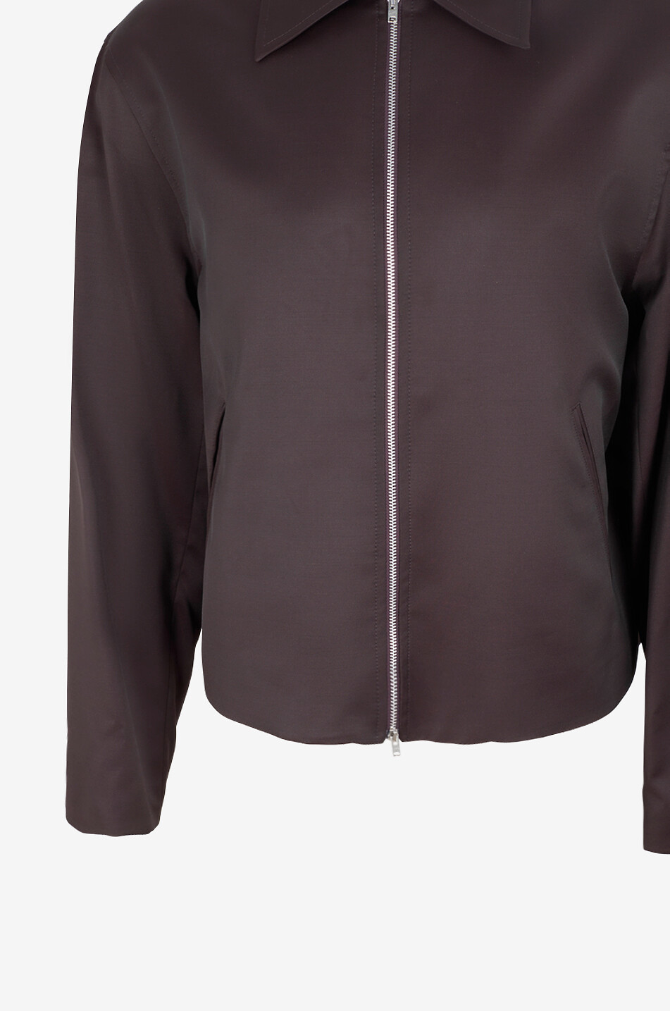 OUR LEGACY Mini Crushed Grape Formflex Weave lightweight wool blend jacket Men BROWN 3