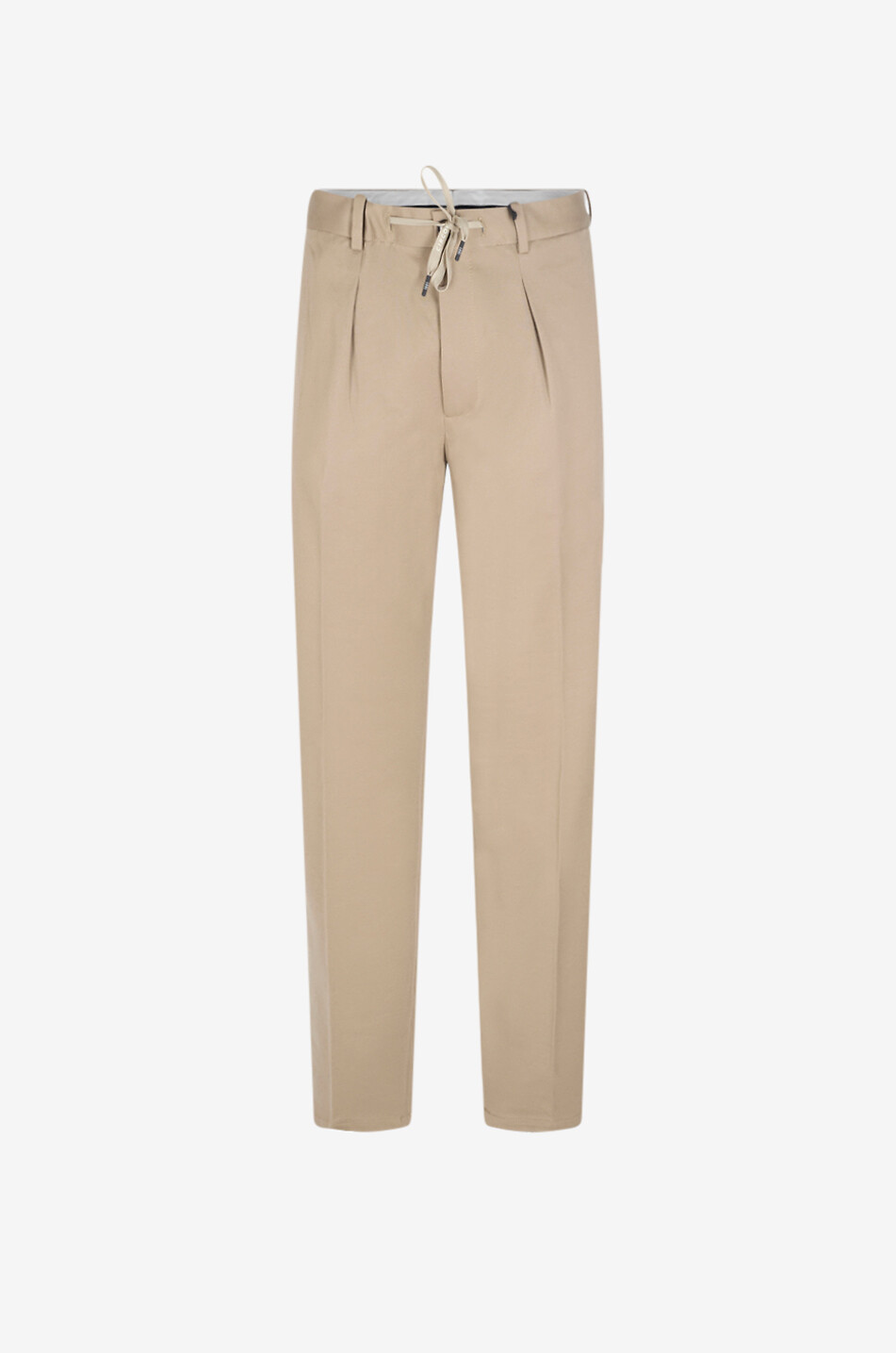 CIRCOLO 1901 Pleated straight-leg trousers in cotton jersey Men DARK BLUE 2