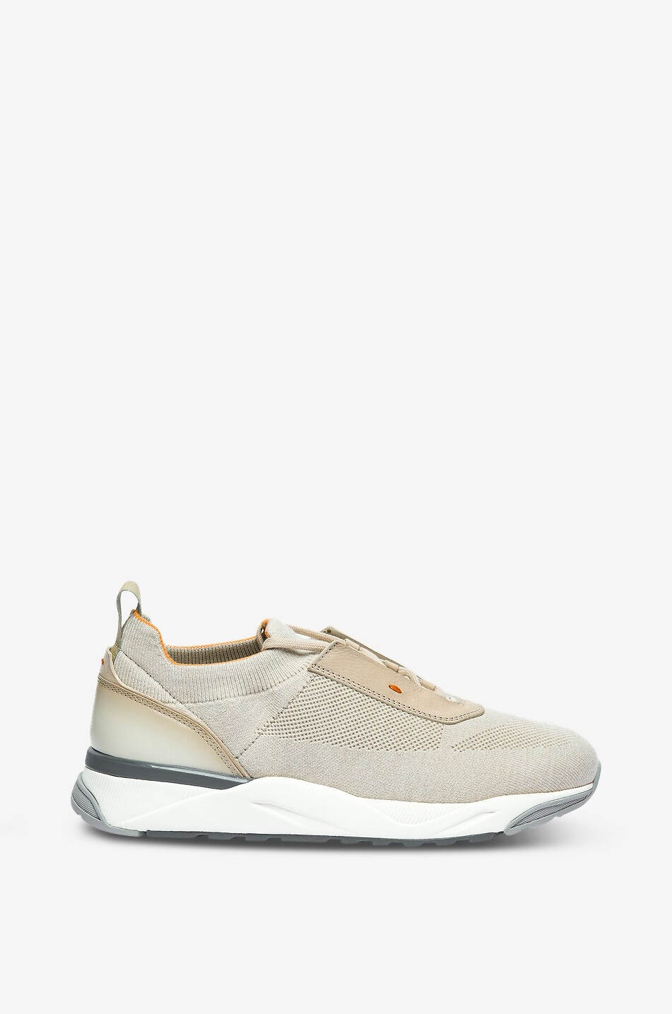 SANTONI Niedrige Strick-Sneakers mit Wildleder Innova Herren BRAUN 2