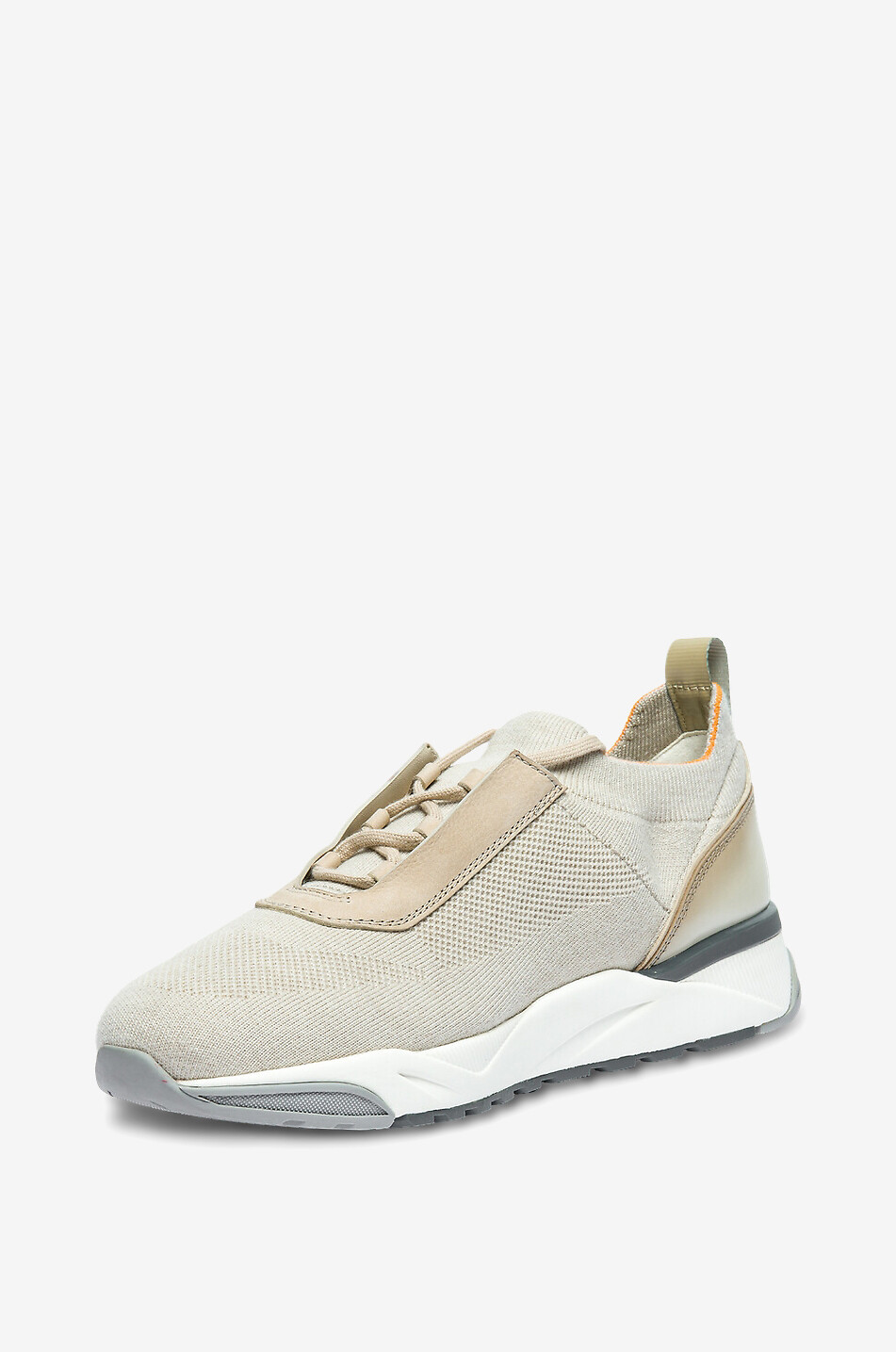 SANTONI Niedrige Strick-Sneakers mit Wildleder Innova Herren BRAUN 4