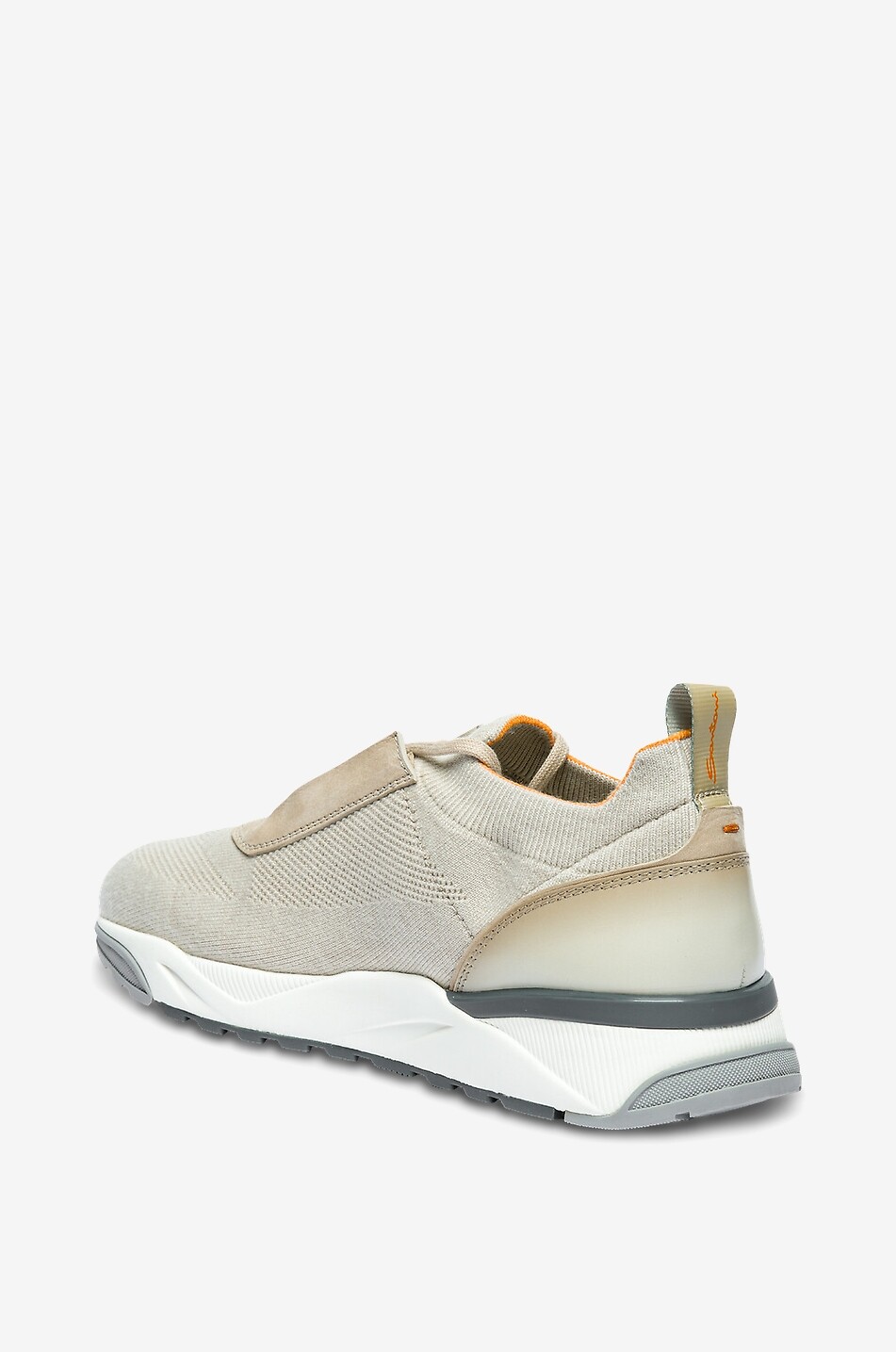 SANTONI Niedrige Strick-Sneakers mit Wildleder Innova Herren BRAUN 6
