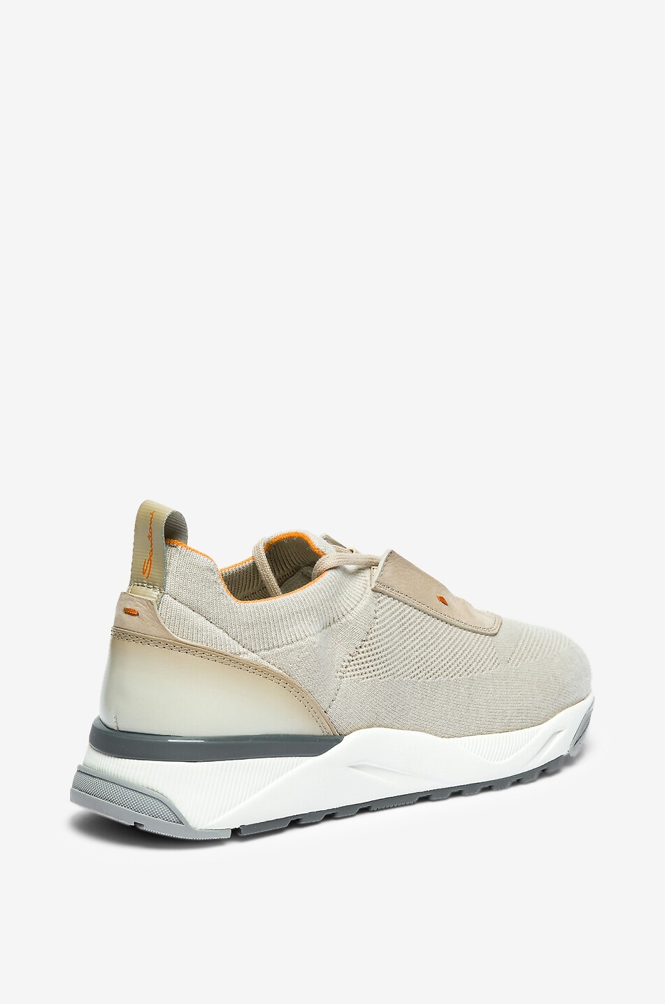SANTONI Niedrige Strick-Sneakers mit Wildleder Innova Herren BRAUN 8
