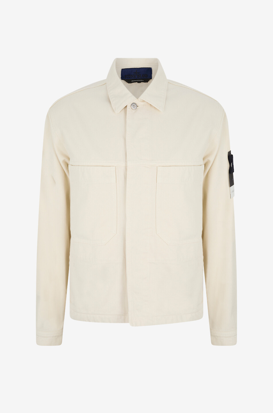 Cropped lightweight twill cotton jacket