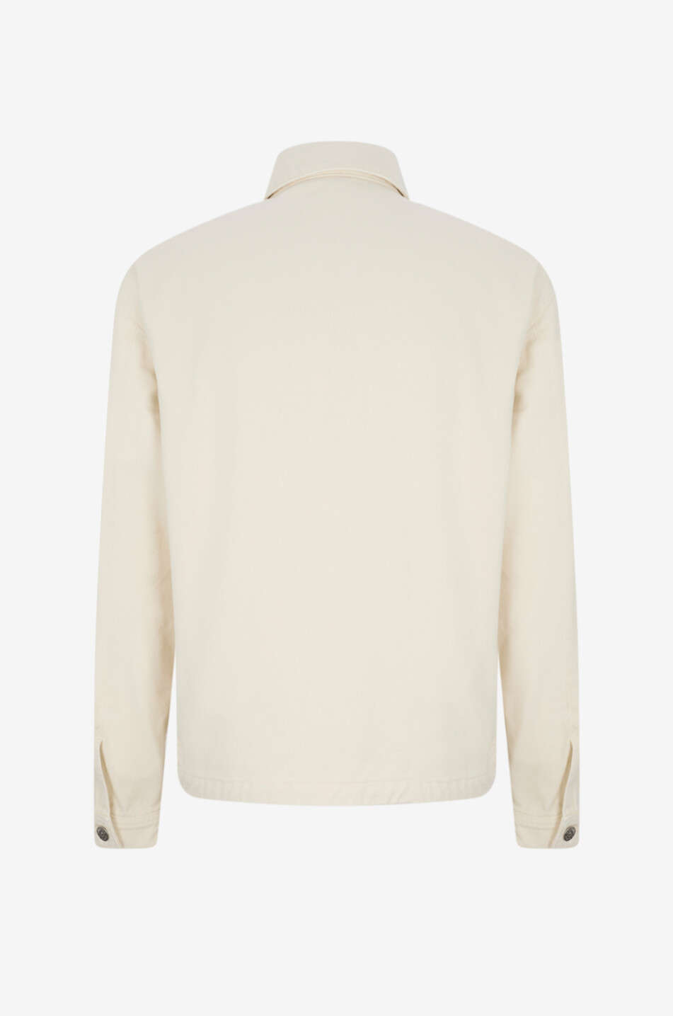 STONE ISLAND Cropped lightweight twill cotton jacket Men EGGSHELL 2