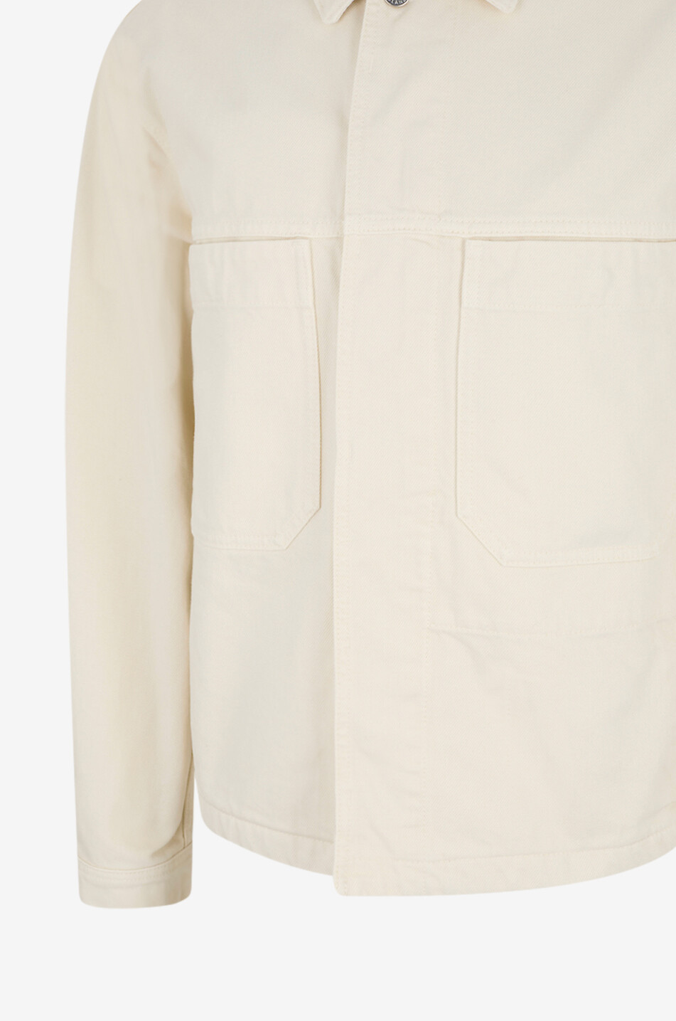 STONE ISLAND Cropped lightweight twill cotton jacket Men EGGSHELL 3